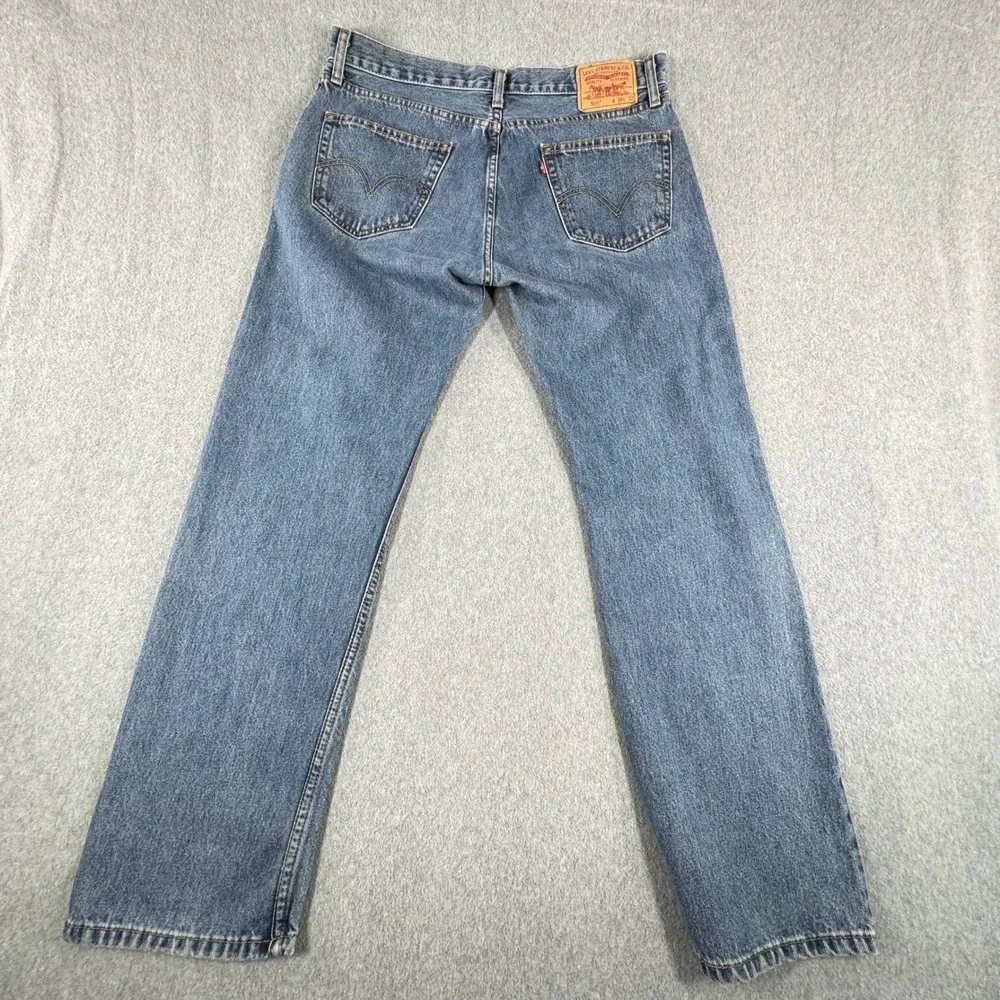 Levis 505 Jeans Mens 36x32 Blue Straight Red Tab Medium Wash Denim Pants Y2K VTG